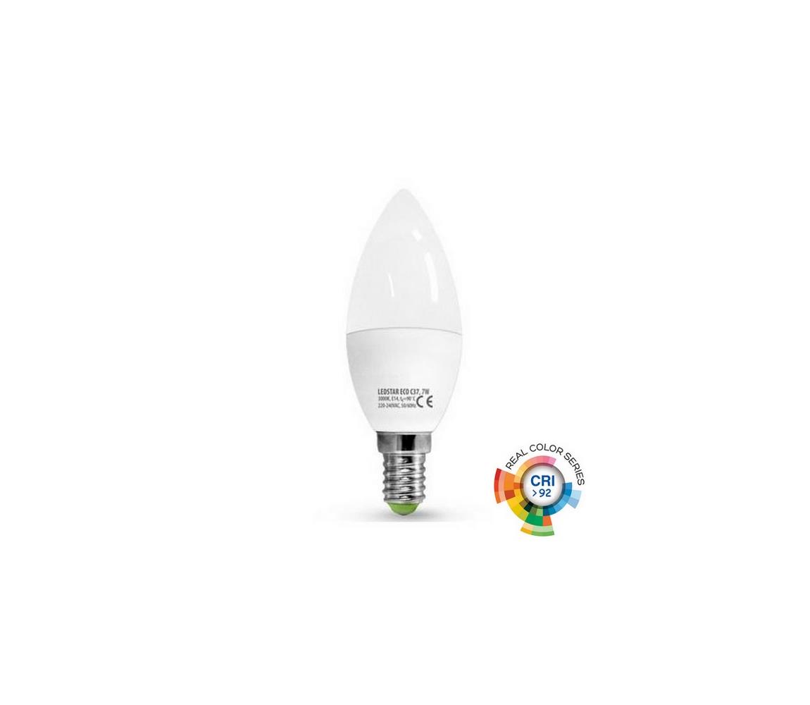 LED izzó ECOLINE C37 E14/7W/230V 3000K CRI 92