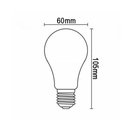 LED Izzó FILAMENT A60 E27/12W/230V 330° 3000K