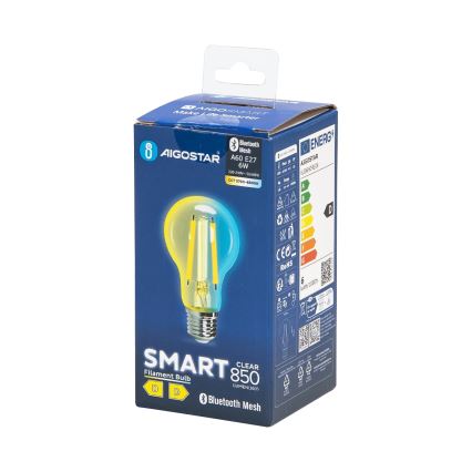 LED Dimmelhető izzó FILAMENT MESH Intelligens A60 E27/6W/230V 2700-6500K - Aigostar