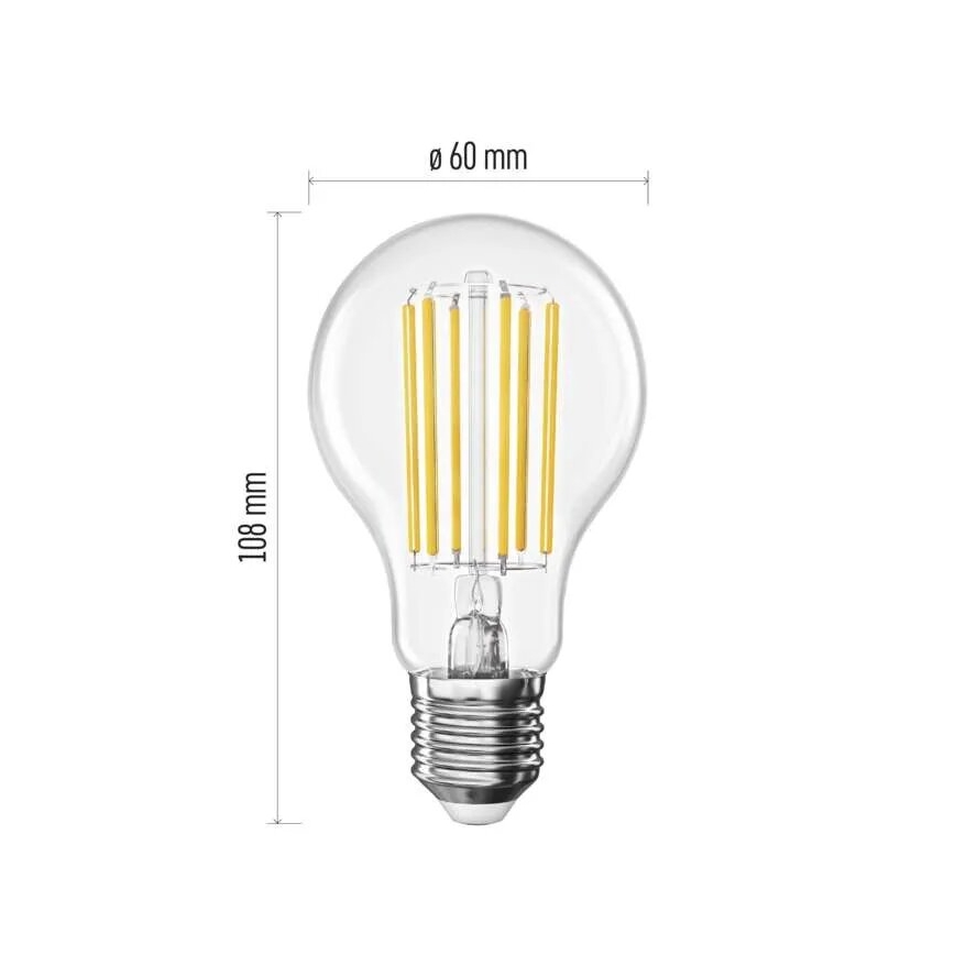 LED Izzó FILAMENT A60 E27/7,2W/230V 2700K Energiaosztály A