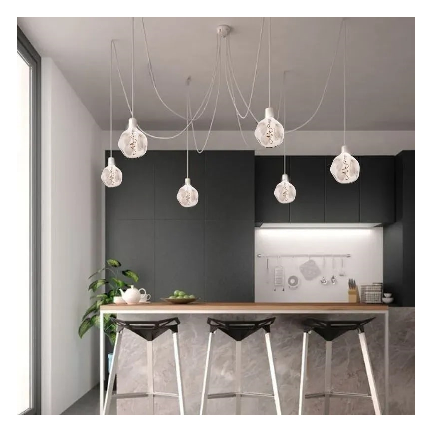 LED Izzó FILAMENT BUMPED SMOKE G125 E27/4W/230V 2000K füstös