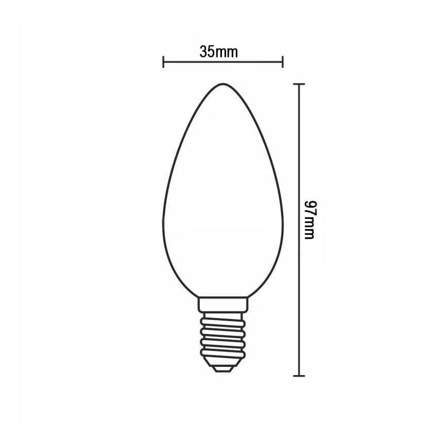 LED Izzó FILAMENT C35 E14/4W/230V 3000K
