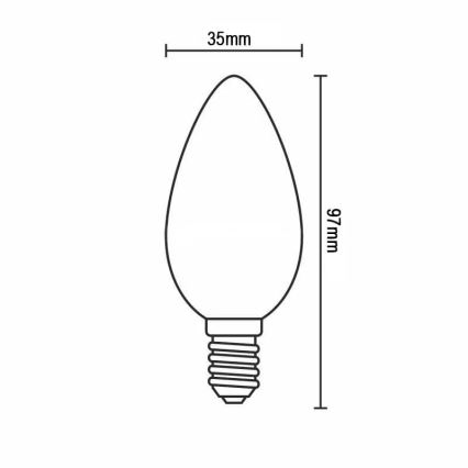 LED Izzó FILAMENT C35 E14/4W/230V 4000K