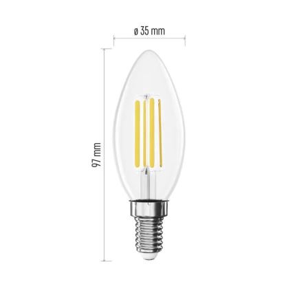 LED Izzó FILAMENT E14/3,8W/230V 4000K Energiaosztály A