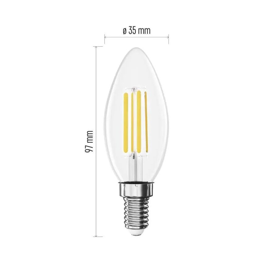 LED Izzó FILAMENT E14/3,8W/230V 4000K Energiaosztály A