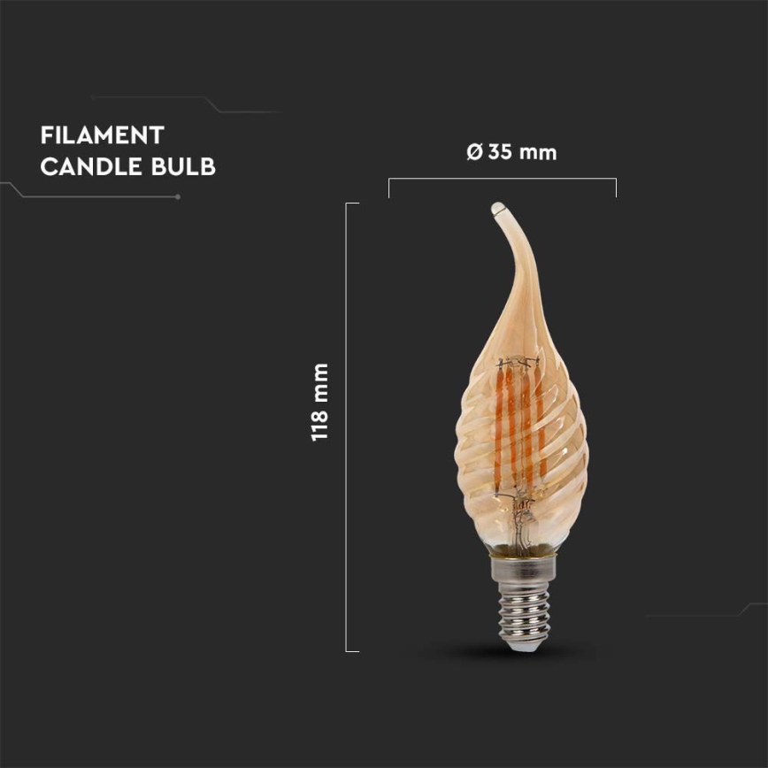 LED Izzó FILAMENT E14/4W/230V 2200K