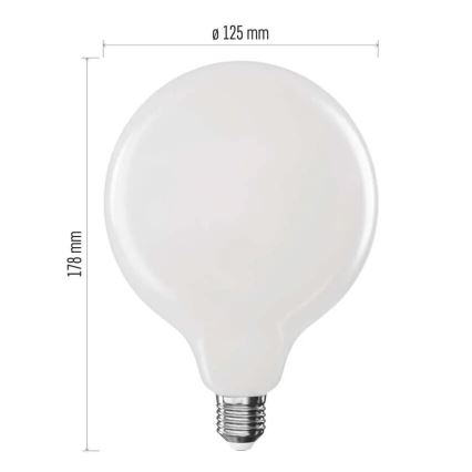 LED Izzó FILAMENT G125 E27/18W/230V 4000K