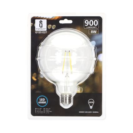 LED Izzó FILAMENT G125 E27/8W/230V 6500K - Aigostar
