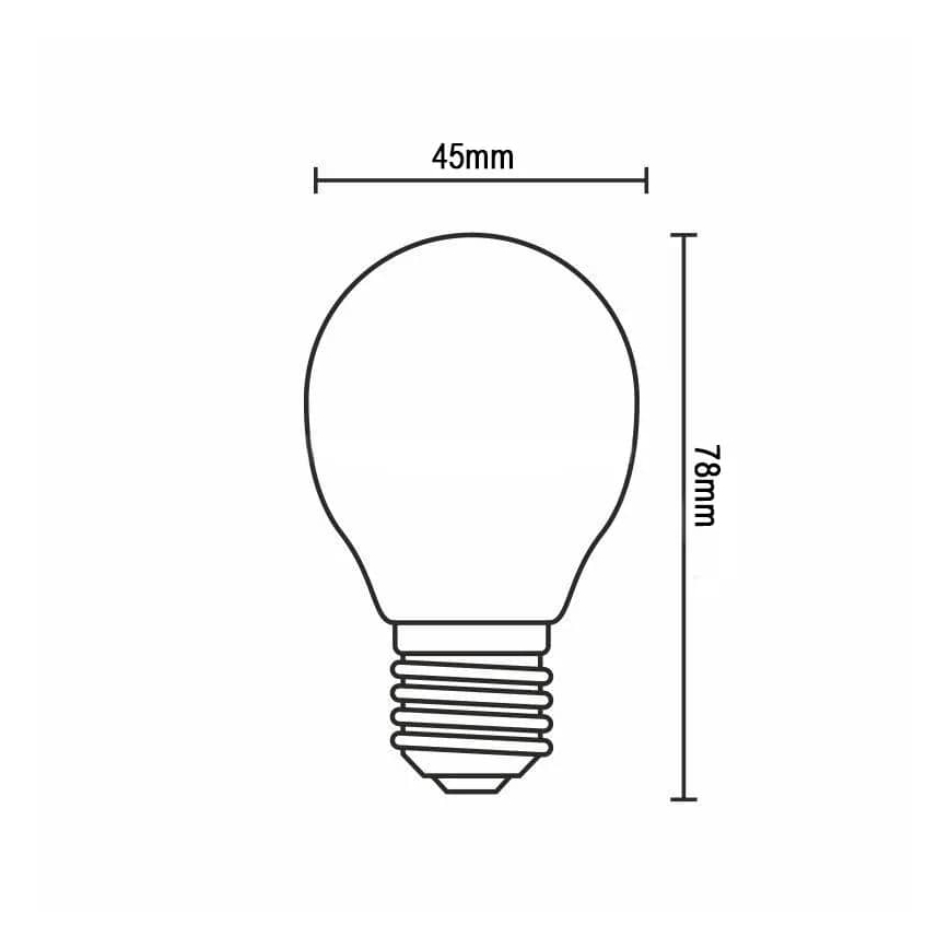 LED Izzó FILAMENT G45 E14/4W/230V 3000K