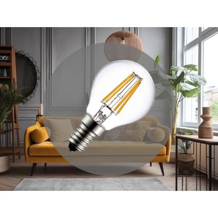 LED izzó FILAMENT G45 E14/6W/230V 3000K