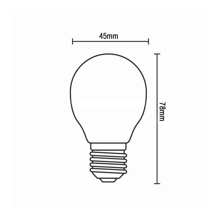 LED izzó FILAMENT G45 E14/6W/230V 3000K