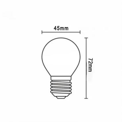 LED Izzó FILAMENT G45 E27/6W/230V 3000K