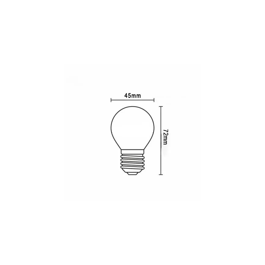 LED Izzó FILAMENT G45 E27/6W/230V 3000K