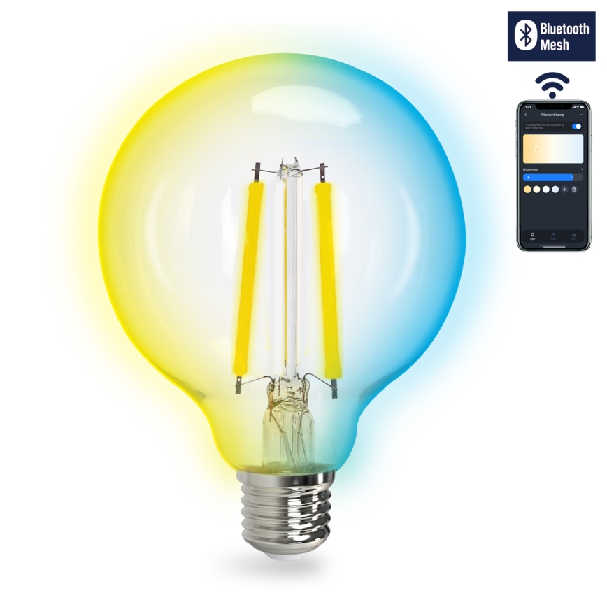 LED Dimmelhető izzó FILAMENT MESH Intelligens G95 E27/6W/230V 2700-6500K - Aigostar
