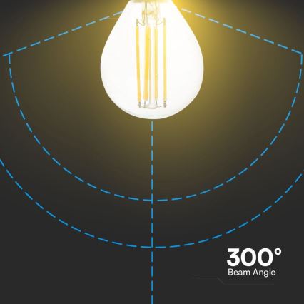 LED Izzó FILAMENT P45 E14/6W/230V 4000K