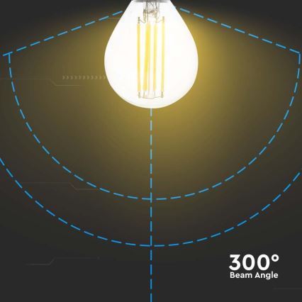 LED Izzó FILAMENT P45 E14/6W/230V 6500K