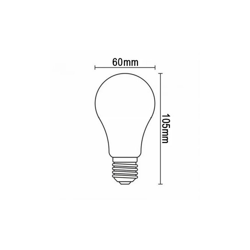 LED Izzó FILAMENT SHAPE A60 E27/4W/230V 1800K füstös