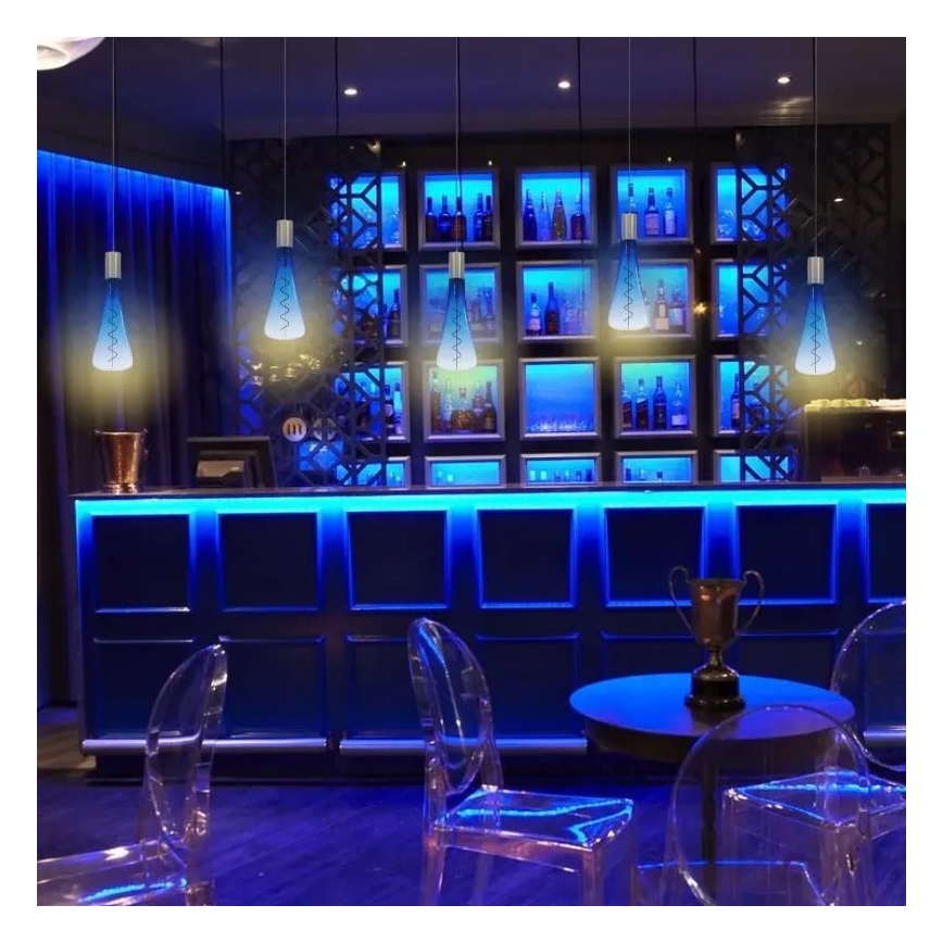 LED Izzó FILAMENT SHAPE T110 E27/5W/230V 1800K kék