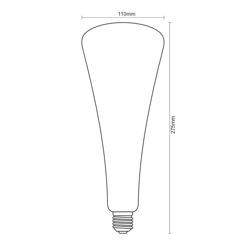 LED Izzó FILAMENT SHAPE T110 E27/5W/230V 1800K lila