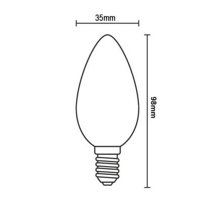 LED Izzó FILAMENT SLIM VINTAGE C35 E14/4,5W/230V 1800K