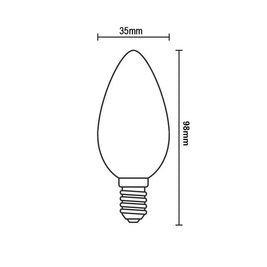 LED Izzó FILAMENT SLIM VINTAGE C35 E14/4,5W/230V 1800K