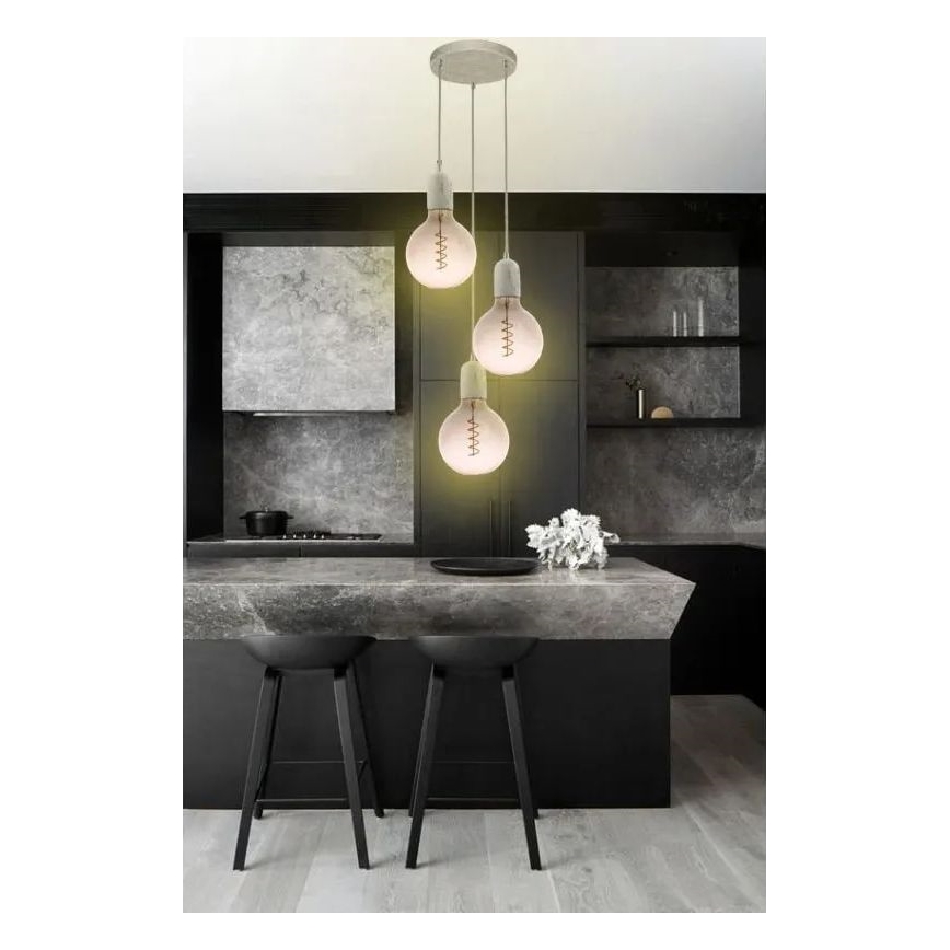 LED Izzó FILAMENT SPIRAL G125 E27/4W/230V 2000K szürke/rózsaszín