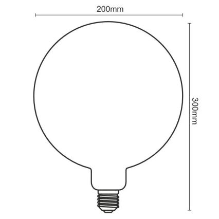 LED Izzó FILAMENT SPIRAL VINTAGE G200 E27/4W/230V 2000K