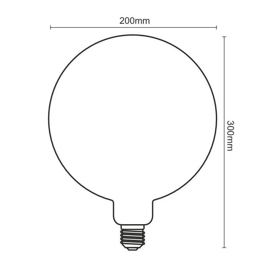 LED Izzó FILAMENT SPIRAL VINTAGE G200 E27/4W/230V 2000K