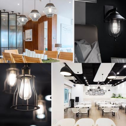 LED Izzó FILAMENT ST64 E27/6W/230V 6500K - Aigostar