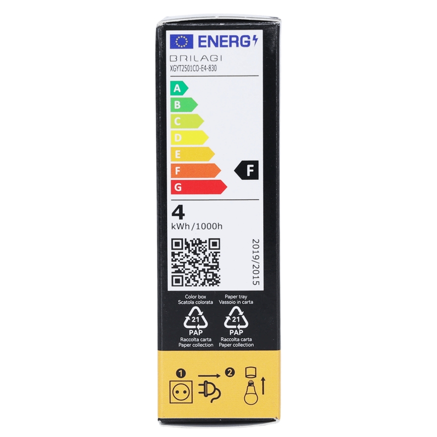 LED izzó FILAMENT T25 E14/4W/230V 3000K - BRILAGI