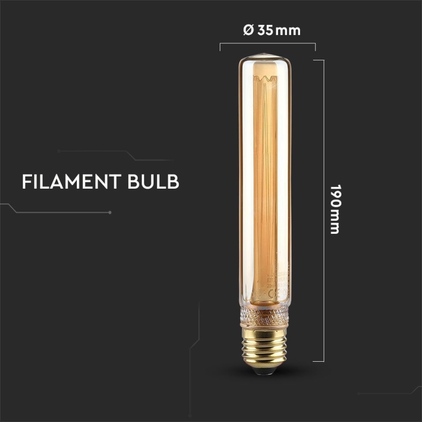 LED Izzó FILAMENT T30 E27/2W/230V 1800K Art Edition