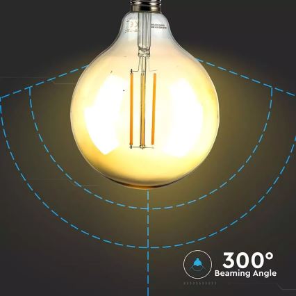 LED Izzó FILAMENT VINTAGE G125 E27/12,5W/230V 2200K