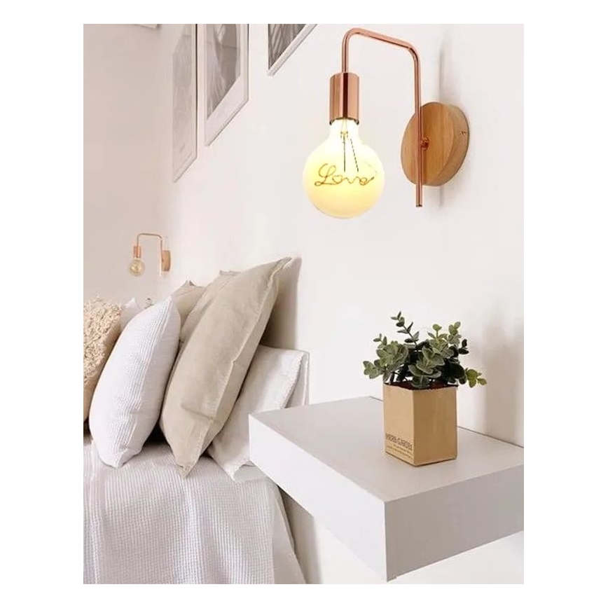 LED Izzó FILAMENT VINTAGE LOVE G125 E27/2W/230V 2000K