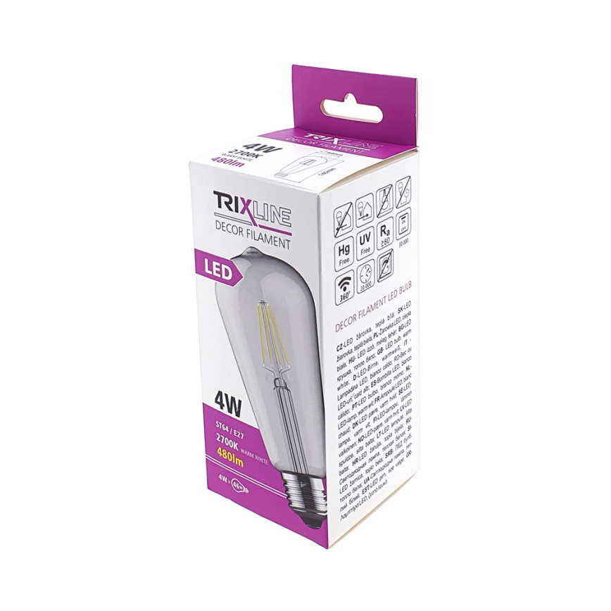 LED Izzó FILAMENT VINTAGE ST64 E27/4W/230V 2700K
