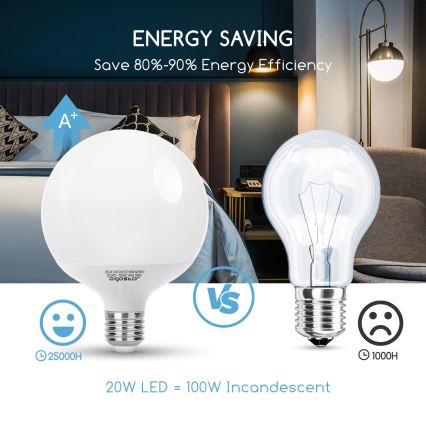 LED izzó G120 E27/20W/230V 6500K - Aigostar