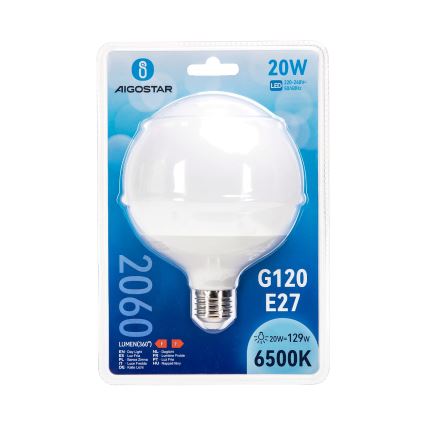 LED izzó G120 E27/20W/230V 6500K - Aigostar