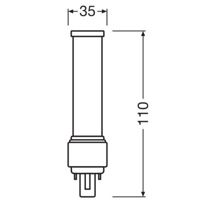 LED Izzó G24d-1/5W/230V 3000K - Osram