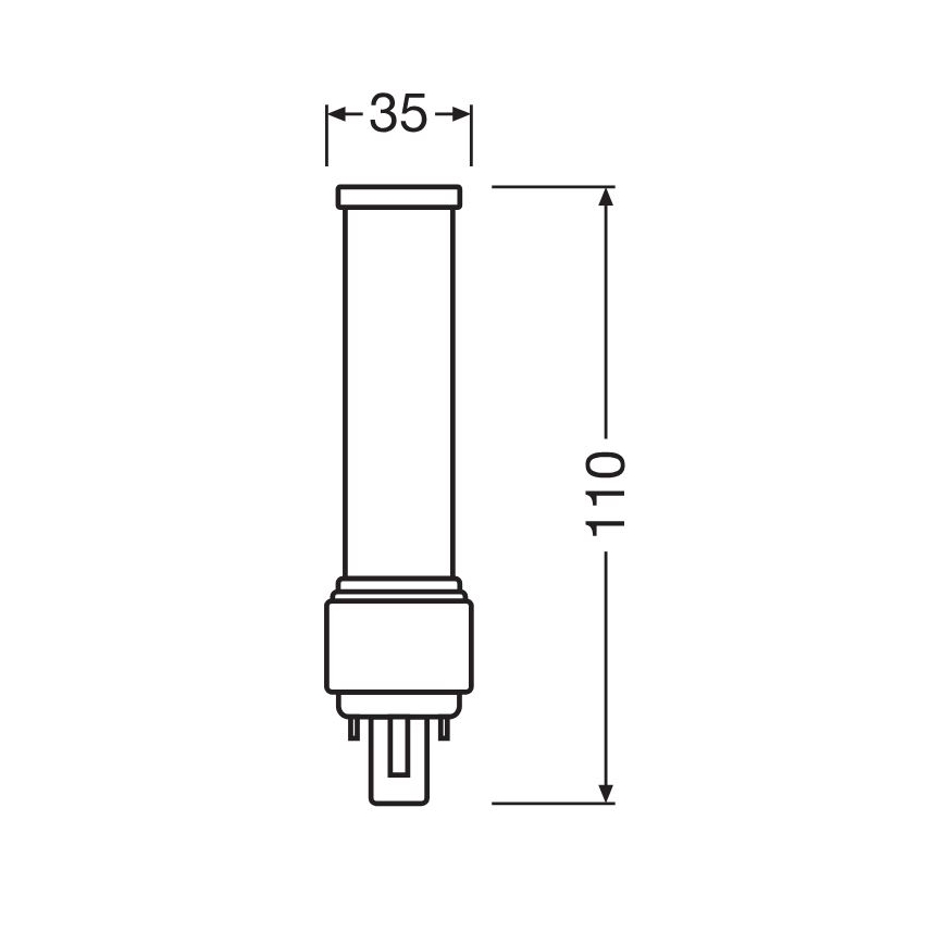 LED Izzó G24d-1/5W/230V 4000K - Osram