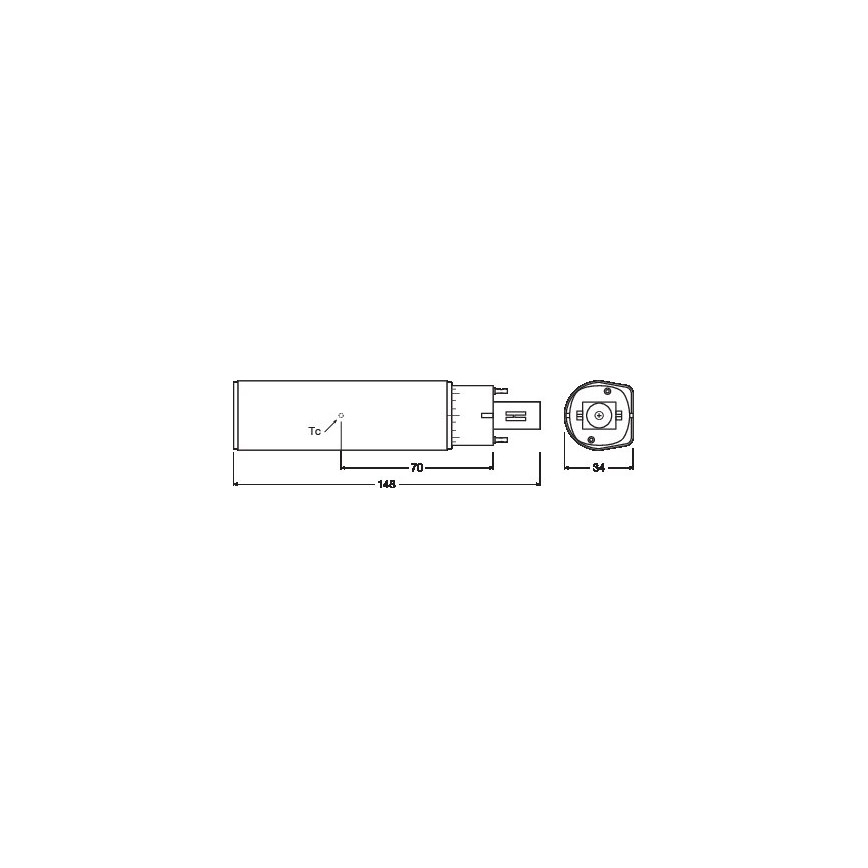LED Izzó G24D-1/6W/230V 3000K - Osram