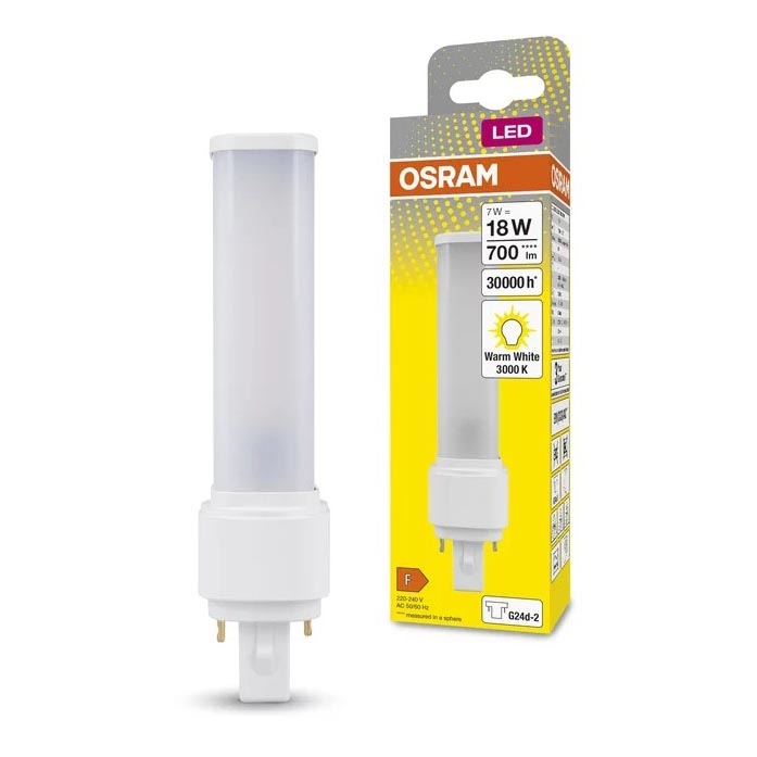 LED Izzó G24D-2/7W/230V 3000K - Osram