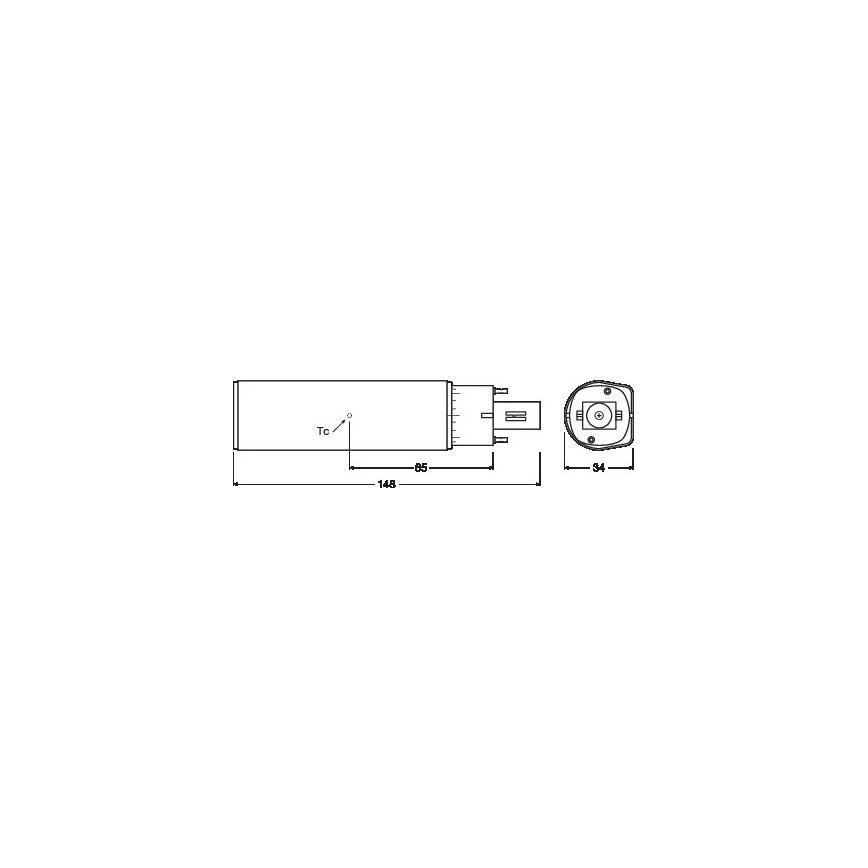 LED Izzó G24D-2/7W/230V 3000K - Osram