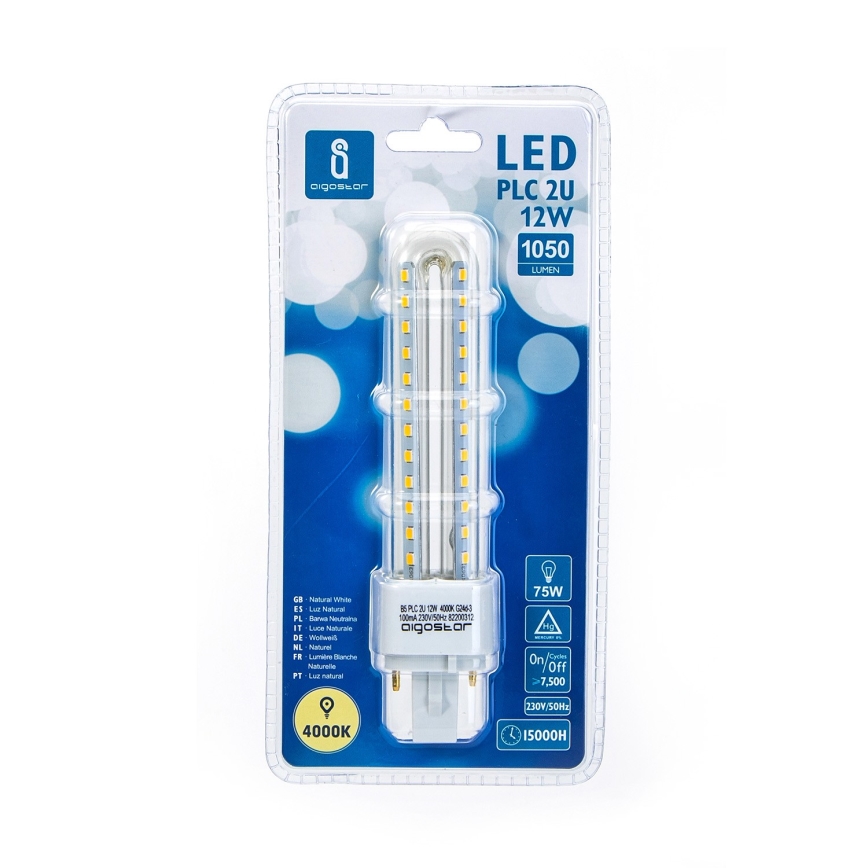 LED Izzó G24D-3/12W/230V 4000K - Aigostar