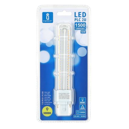 LED Izzó G24D-3/15W/230V 3000K - Aigostar