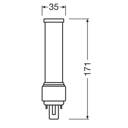 LED Izzó G24d-3/9W/230V 3000K - Osram