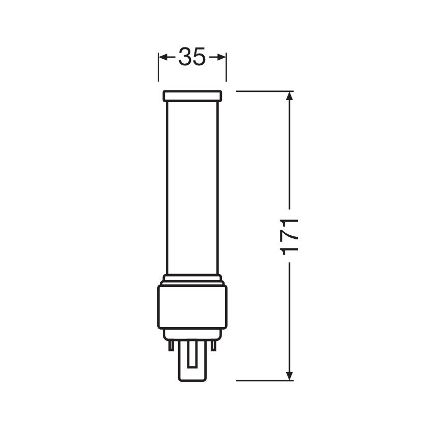 LED Izzó G24d-3/9W/230V 3000K - Osram