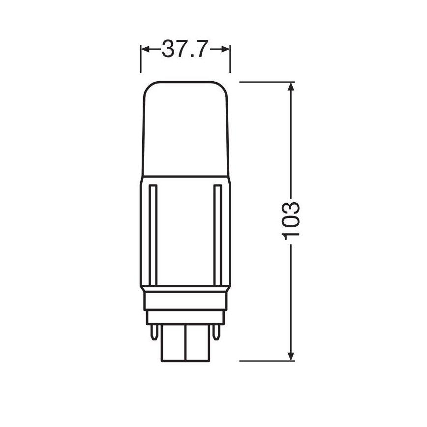 LED Izzó G24d/5,5W/230V 3000K - Osram
