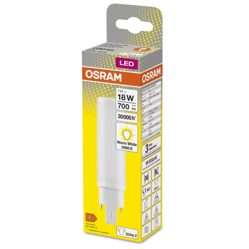 LED Izzó G24q-2/7W/230V 3000K - Osram