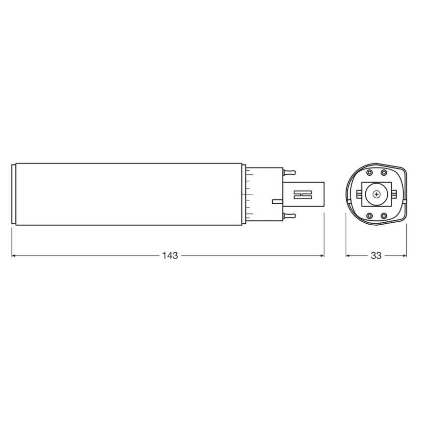 LED Izzó G24q-2/7W/230V 3000K - Osram