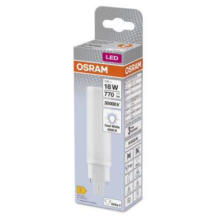 LED izzó G24q-2/7W/230V 4000K - Osram