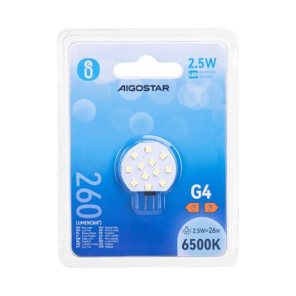 LED izzó G4/2,5W/12V 6500K - Aigostar